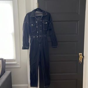 12th tribe collab with the salty blonde. Black denim jumpsuit